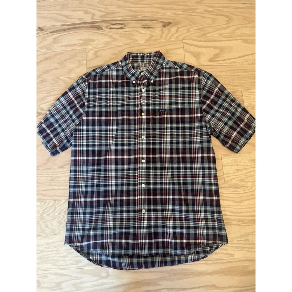 Vintage Ivy Crew Island Wear Shirt Mens L Plaid Button Down 100% Cotton Preppy